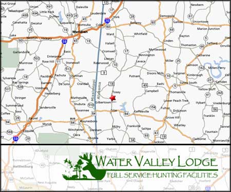 Map of Water Valley Lodge Location